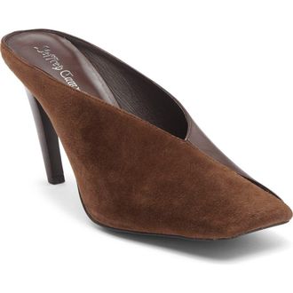 Jeffrey Campbell Hoof It Mule in Coffee Suede Combo at Nordstrom Rack, Size 5