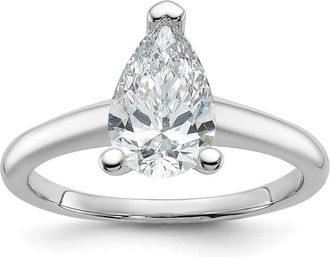 Diamond2Deal 14k Gold 1 1/2 Ct Lab Grown Diamond Solitare Engagement Ring