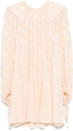 Chlo&eacute; jacquard silk mini dress - women - Silk/Silk/Acetate - 36 - Neutrals