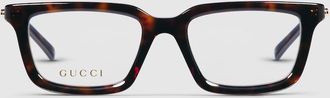 Gucci Rectangular Optical Frame, Brown