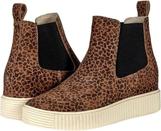 Dolce Vita Cola Boots Brown Leopard Print Suede Platform Chelsea ZAP727