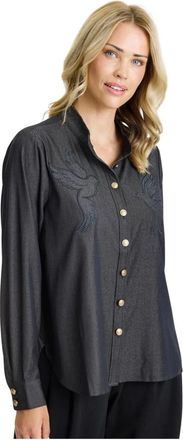 In Front IN Front - Denim overhemd - Dames - Blouses & Shirts - Blauw - Maat: S Denim