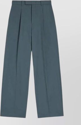 Jil Sander pleated cotton trousers drop crotch design