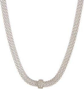 Meshmerise 18K Vermeil Plated Sterling Silver Mesh Necklace in White at Nordstrom Rack