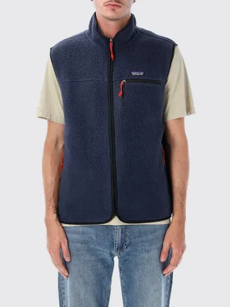 Patagonia Gilet in pile Ms Retro con collo alto e logo ricamato