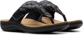 Clarks Laurieann Palm Sandal in Black Leather at Nordstrom Rack, Size 8.5