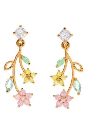 Girls Crew Flower Stem Drop Earrings in Gold at Nordstrom
