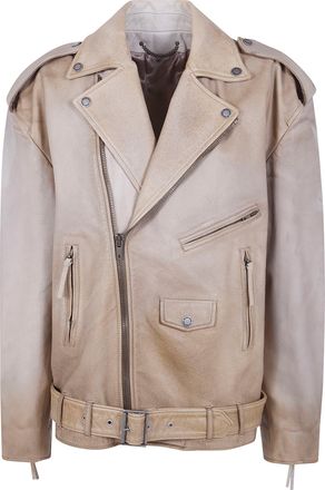 Golden Goose Journey Unisex Over Jacket Phoebe Treated Hand Dyed Lea