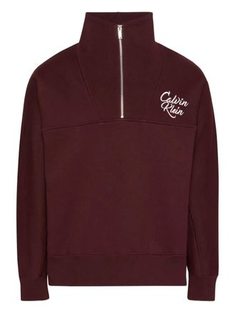 Calvin Klein Jeans half-zip high-neck sweatshirt - Red