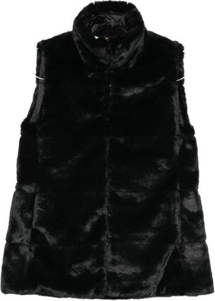 Save The Duck Sleeveless Faux Fur Jacket With High Collar