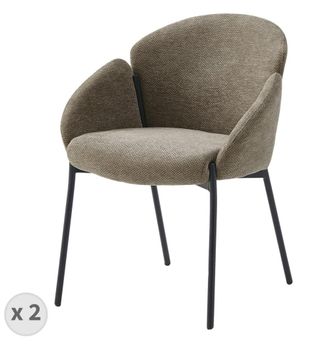 Moloo Silla de tela Luxury Topo (x2)