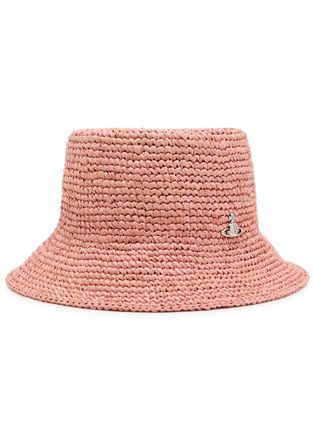 Vivienne Westwood Orb Raffia Bucket hat - Pink - L