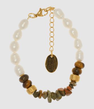 Shaker Jewels Bracelet Onura Nacre Dor&eacute;