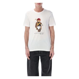 Polo Ralph Lauren T-Shirts, male, White, Size: XL Bear S/S TEE