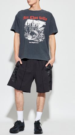 Gallery Dept. Shorts With Logo, Mens, Black