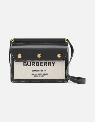 Burberry Womens Mini Title Shoulder Bag - Check - Size: UNI