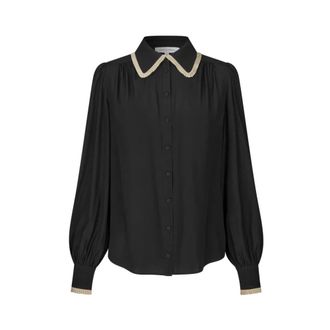 Kudibal Copenhagen Umadea Stretch Zijden Blouse - Dames - Blouses & Shirts - Zwart - Maat: XS Zijde