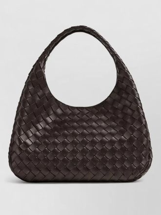 Bottega Veneta curved woven shoulder bag top handle