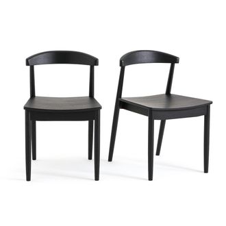 AM.PM Set van 2 stoelen in eik met zwarte tint, Galb