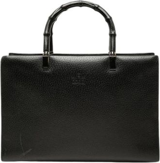 Gucci Borsa Pre-owned Vintage con Manico in Bamb&ugrave; - - Pre-owned - Donna - Nero - ONE SIZE