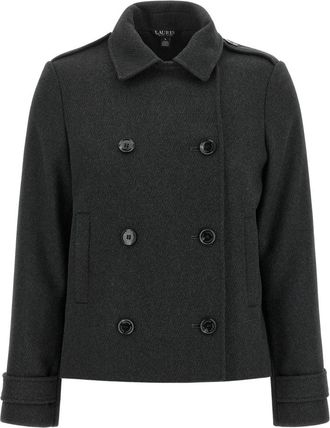Ralph Lauren Korte Dubbele Jas - Dames - Mantel - Grijs - M - Wol - Jassen