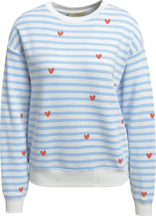 Smith & Soul Sweatshirt SMITH & SOUL, Damen, Gr. XXL, sky, Sweatware, Obermaterial: 80% Baumwolle, 20% Modal, bedruckt, gestreift, relaxed fit normal, Rundhals, Ri