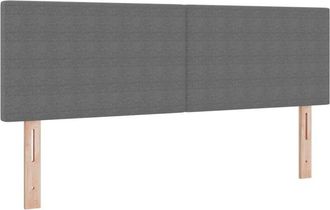 vidaXL Vidaxl - Headboard Height Adjustable Manual Light grey 160 cm Rib fabric