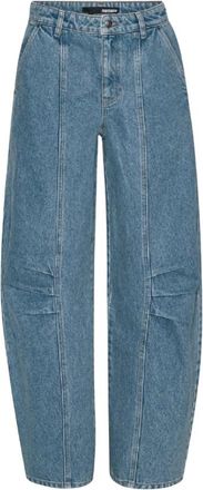 Rotate Wide Jeans - Dames - Loose Fit Jeans - Blauw - S - Katoen - Jeans