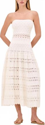 Alexis Payge Tiered Knit Strapless Dress In White