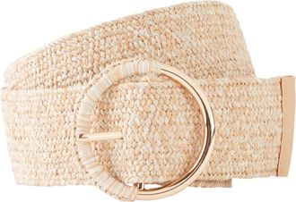 Bonprix Tailleng&uuml;rtel BONPRIX, Damen, Gr. 110, natur, Kunstfaser, meliert, G&uuml;rtel Tailleng&uuml;rtel, aus Polypropylen, mit Elastodien-Anteil, in Stroh-Optik