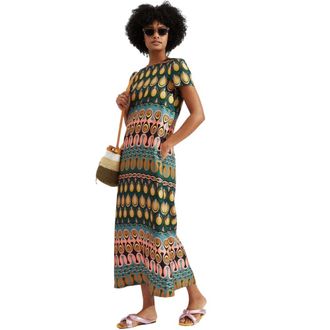 La DoubleJ Dames, Jurken, Veelkleurig, Maat: XL Zijde