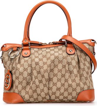 Gucci Pre-owned Womens Gg Canvas Handbag - Tan Textile - One Size