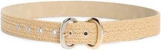 Steve Madden Double Buckle Faux Straw Belt in Tan at Nordstrom Rack, Size X-Large