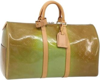 Louis Vuitton Pre-owned Boston Bag - Dames - Vintage Weekendtas - Groen - ONE Size - Leer - Vintage