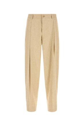 Dolce & Gabbana Beige Tapered Pleated Pants