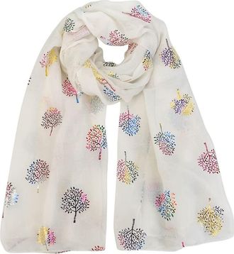 Generic Glitter Mulberry Tree Celebrity Designer Scarf Womens Scarf Shawl By Uk Scarfs & Shawls (Multi Color Glitter White)