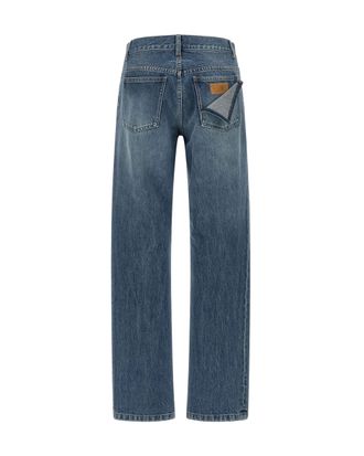 Maison Margiela Straight-Leg Lightly-Faded Jeans - Blue