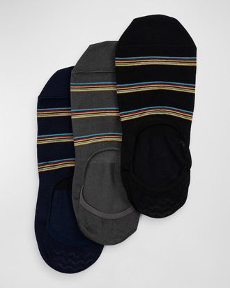 Paul Smith Mens 3-Pack Signature Stripe No-Show Socks