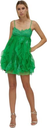 Ermanno Scervino Partyjurk - Dames - Feestkleedjes - Groen - XS - Polyester - Kleedjes