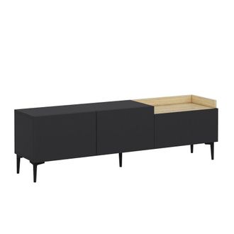 Calicosy Mueble TV 3 puertas gris antracita L160 cm
