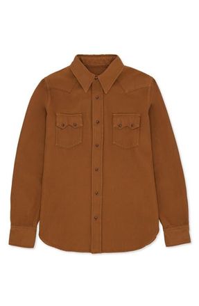 Fortela Toledo Texan Shirt in Dark Brown at Nordstrom, Size 38 Eu