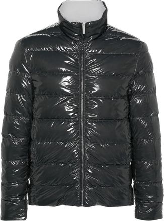 Thom Browne Dark Grey Reversible Zip-up Puffer Jacket