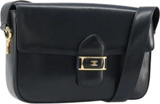 Celine Pre-owned Vintage Schoudertas - Dames - Vintage Schoudertas - Blauw - ONE Size - Leer - Vintage