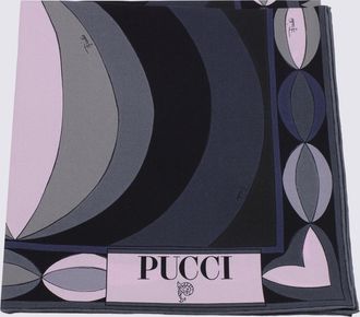 Emilio Pucci Scarfs Blacks And Greys-Donna