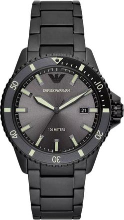 Emporio Armani AR11398 Heren Driekleurige Datummonitor in Zwart