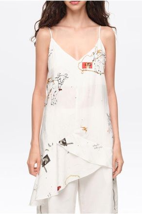 Bimba & Lola Ruffled A-Line Vest Top in Collage Animal Chain at Nordstrom, Size X-Small