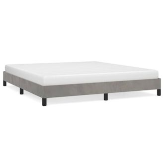 Berkfield Home Bed Frame Light Grey 180x200 cm Super King Velvet