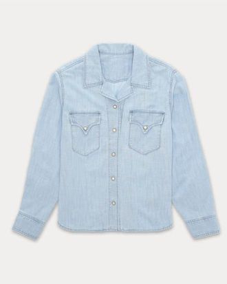 Fortela Berthe Chambray Shirt in Bleach Wash at Nordstrom, Size 46 Eu