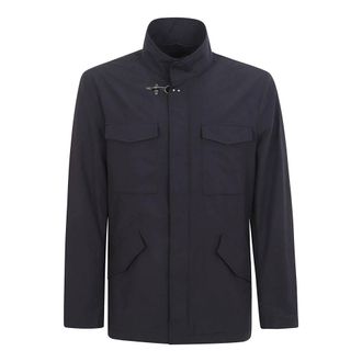 Fay Light Jackets, male, Blue, Size: 2XL Field Jacket