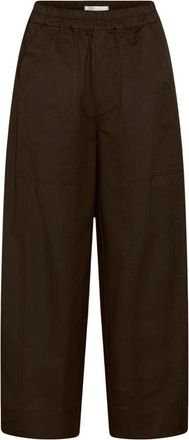Inwear Haikoiw Pullon Pants - Dames - Wijde Broeken - Bruin - L - Katoen - Broeken